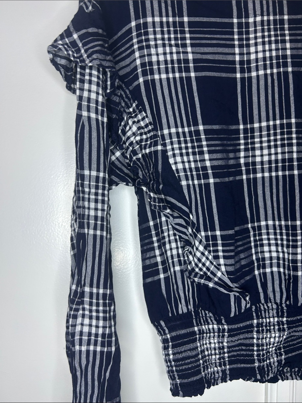 Express Plaid Ruffle Top - Picture 4 of 9